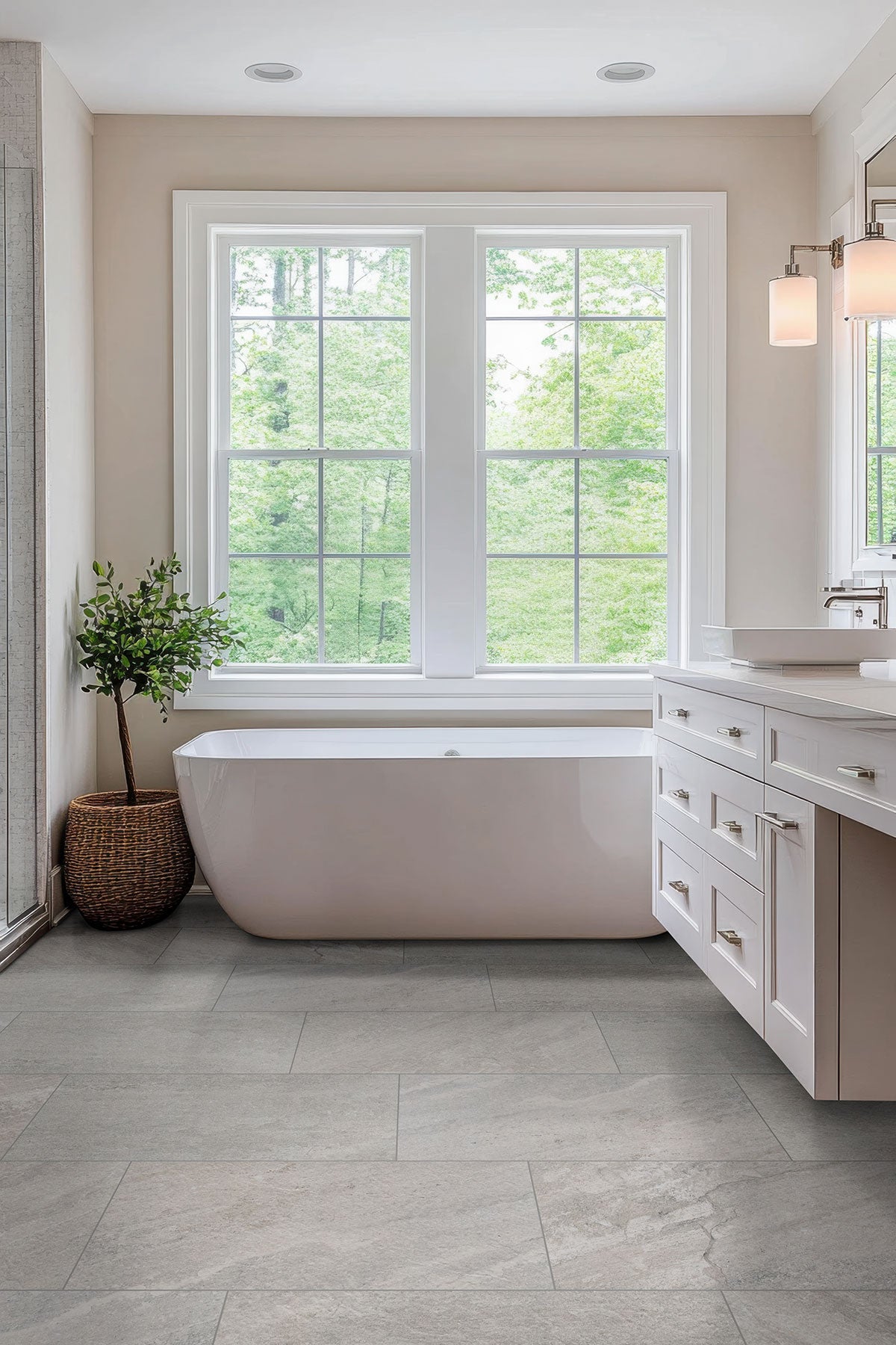 MSI Traktion Stowe Silver Dune 15 x 30 Matte Porcelain tile (NSTOSILDUN1530) – MSI room scene (bathroom)
