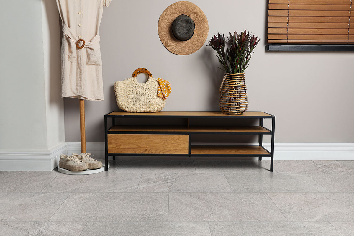 MSI Traktion Stowe Silver Dune 15 x 30 Matte Porcelain tile (NSTOSILDUN1530) – MSI room scene (entryway)