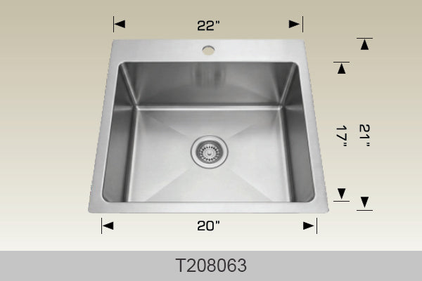 Bosco T208063 22" x 20" Laundry Series Drop-In Laundry Sink