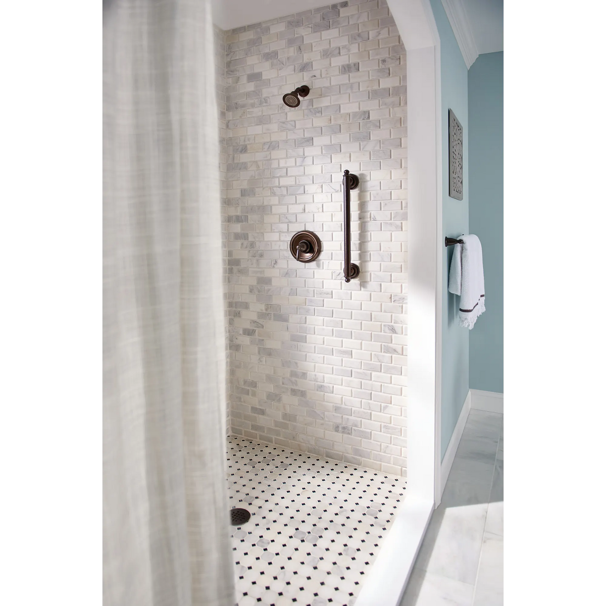 Moen Brantford 12" Designer Grab Bar YG2212 in Oil Rubbed Bronze (YG2212ORB) - view 6
