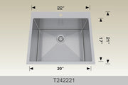 Bosco T242221 22" x 20" Textured Standard Laundry Series Drop-In Laundry Sink