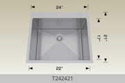 Bosco T242421 24" x 22" Textured Standard Laundry Series Drop-In Laundry Sink