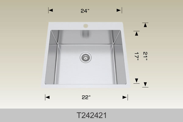 Bosco T242421 24" x 22" Textured Standard Laundry Series Drop-In Laundry Sink