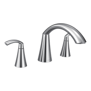 Moen Glyde Two-Handle High-Arc Roman Tub Faucet T373 in Chrome (T373)