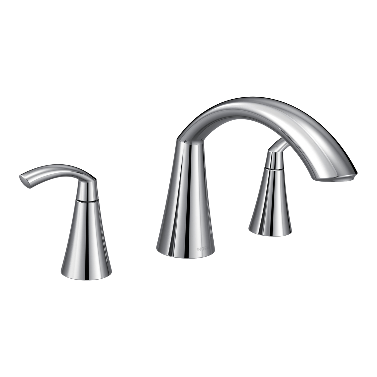 Moen Glyde Two-Handle High-Arc Roman Tub Faucet T373 in Chrome (T373)