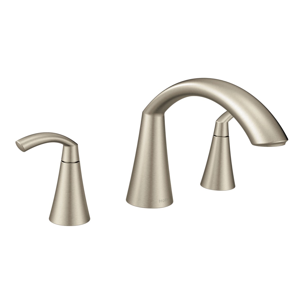 Moen Glyde Two-Handle High-Arc Roman Tub Faucet T373 in Brushed Nickel (T373BN)