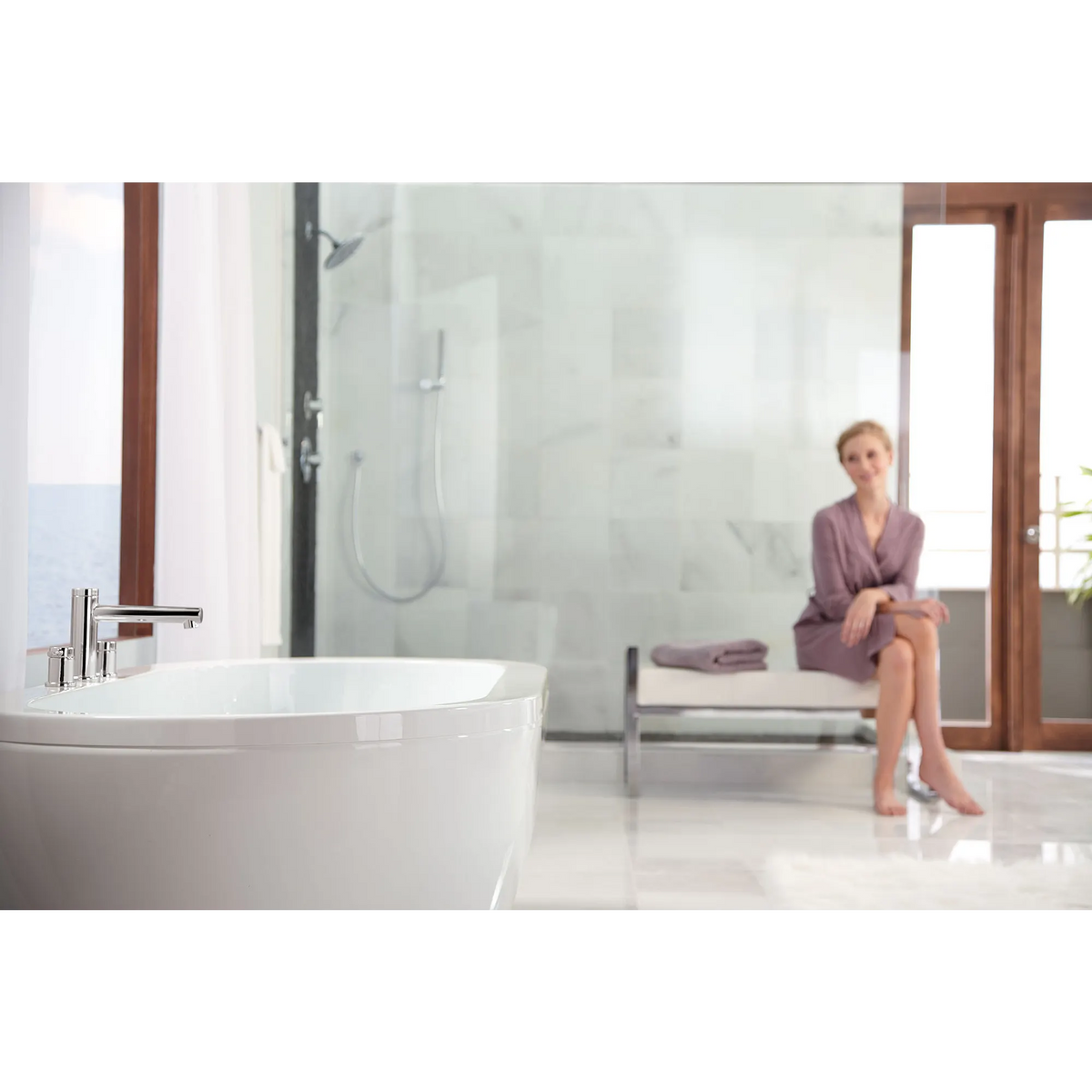 Moen Align Two-Handle Non-Diverter Roman Tub Faucet T393 in Matte Black (T393BL) - view 3