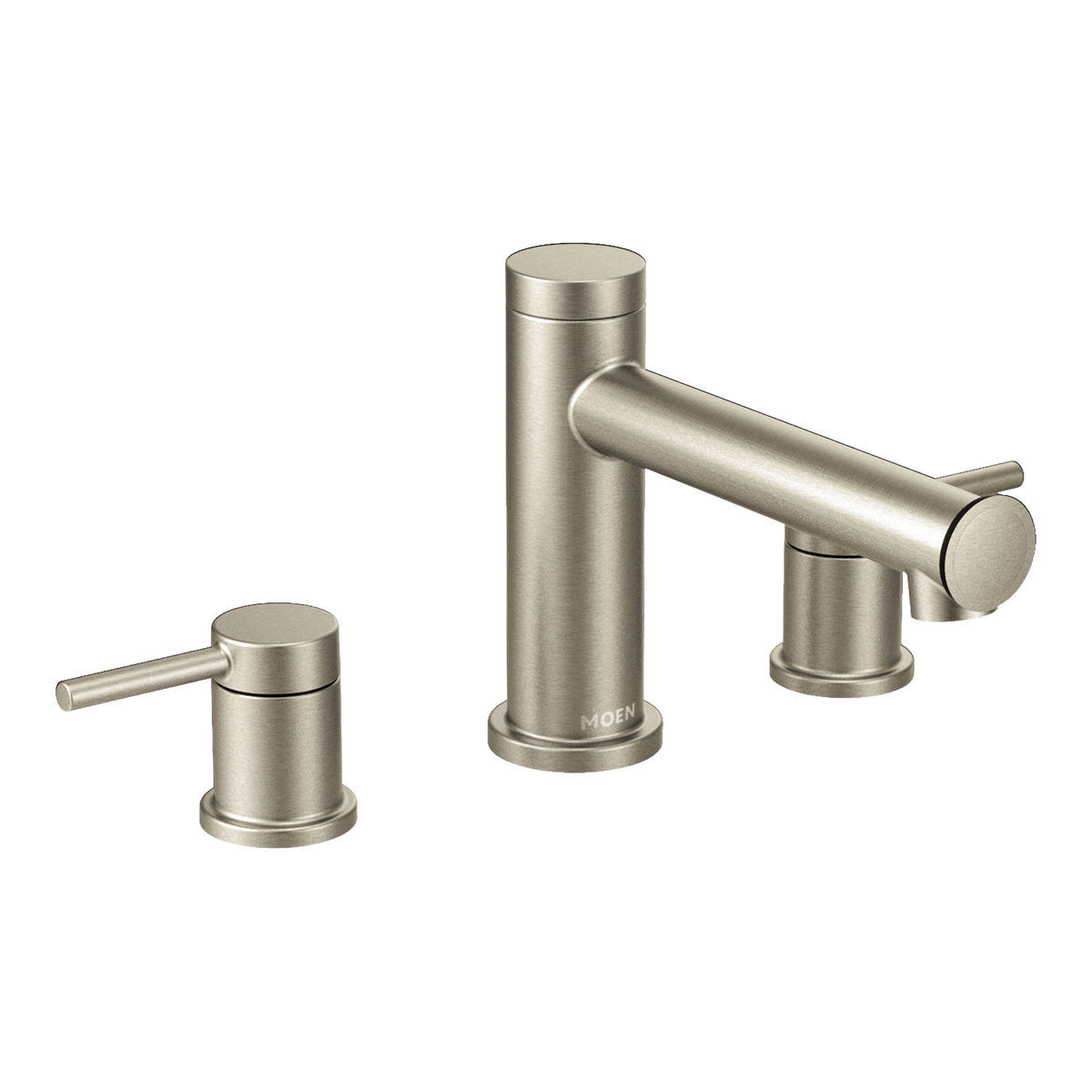 Moen Align Two-Handle Non-Diverter Roman Tub Faucet T393 in Brushed Nickel (T393BN)