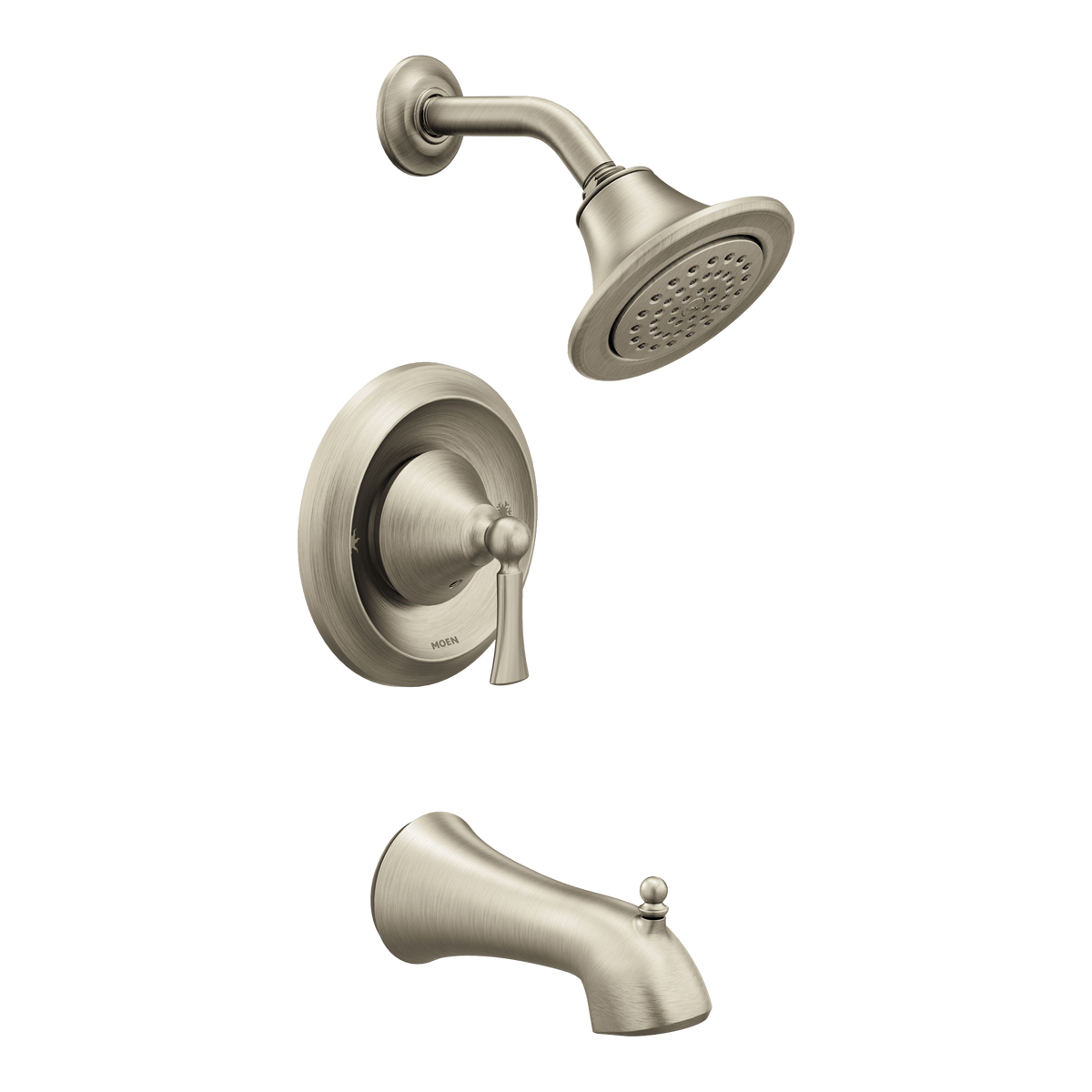 Moen Wynford Posi-Temp Tub/Shower T4503 in Brushed Nickel (T4503BN)