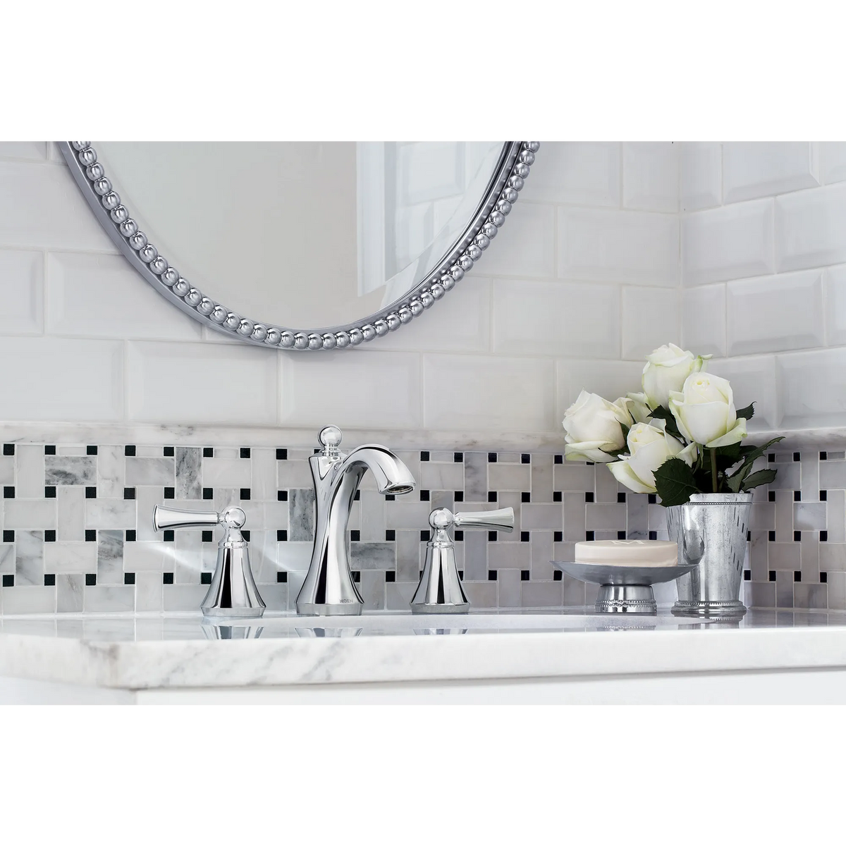 Moen Wynford Two-Handle High-Arc Bathroom Faucet T4520 in Chrome (T4520) - view 3