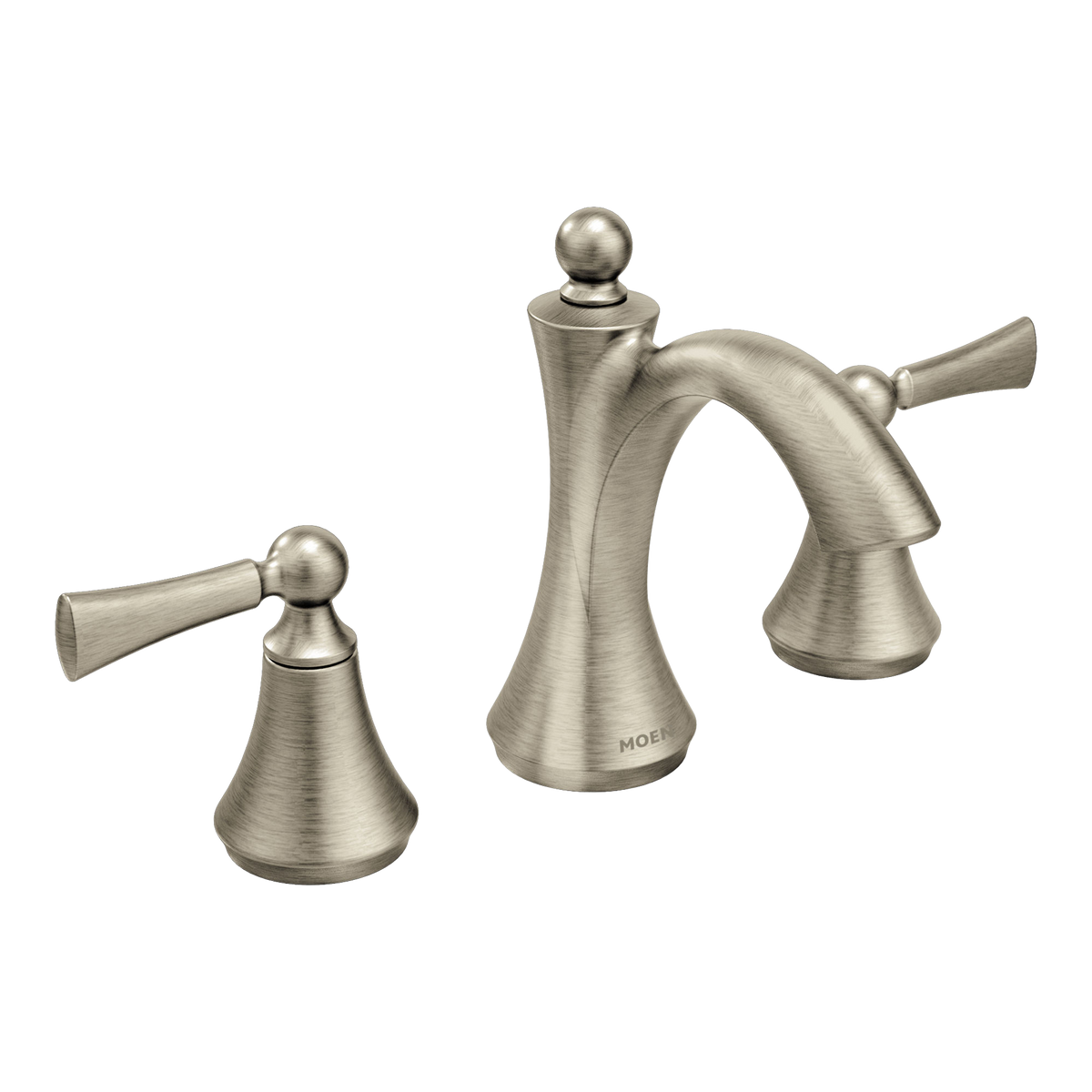Moen Wynford Two-Handle High-Arc Bathroom Faucet T4520 in Brushed Nickel (T4520BN)