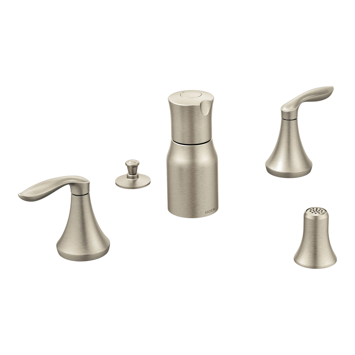 Moen Eva Two-Handle Bidet Faucet T5220 in Brushed Nickel (T5220BN)