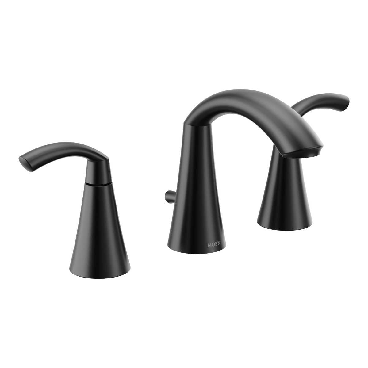 Moen Glyde Two-Handle High-Arc Bathroom Faucet TV6173 in Matte Black (TV6173BL)