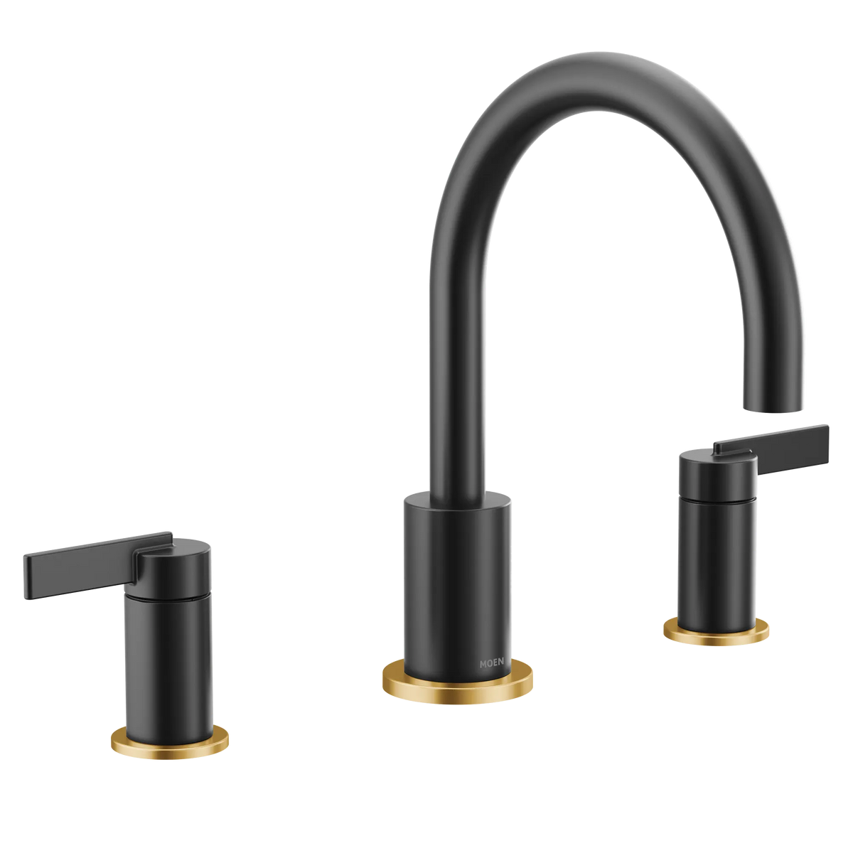 Moen Cia Two-Handle Non-Diverter Roman Tub Faucet T6223 in Matte Black (T6223BL) - view 2
