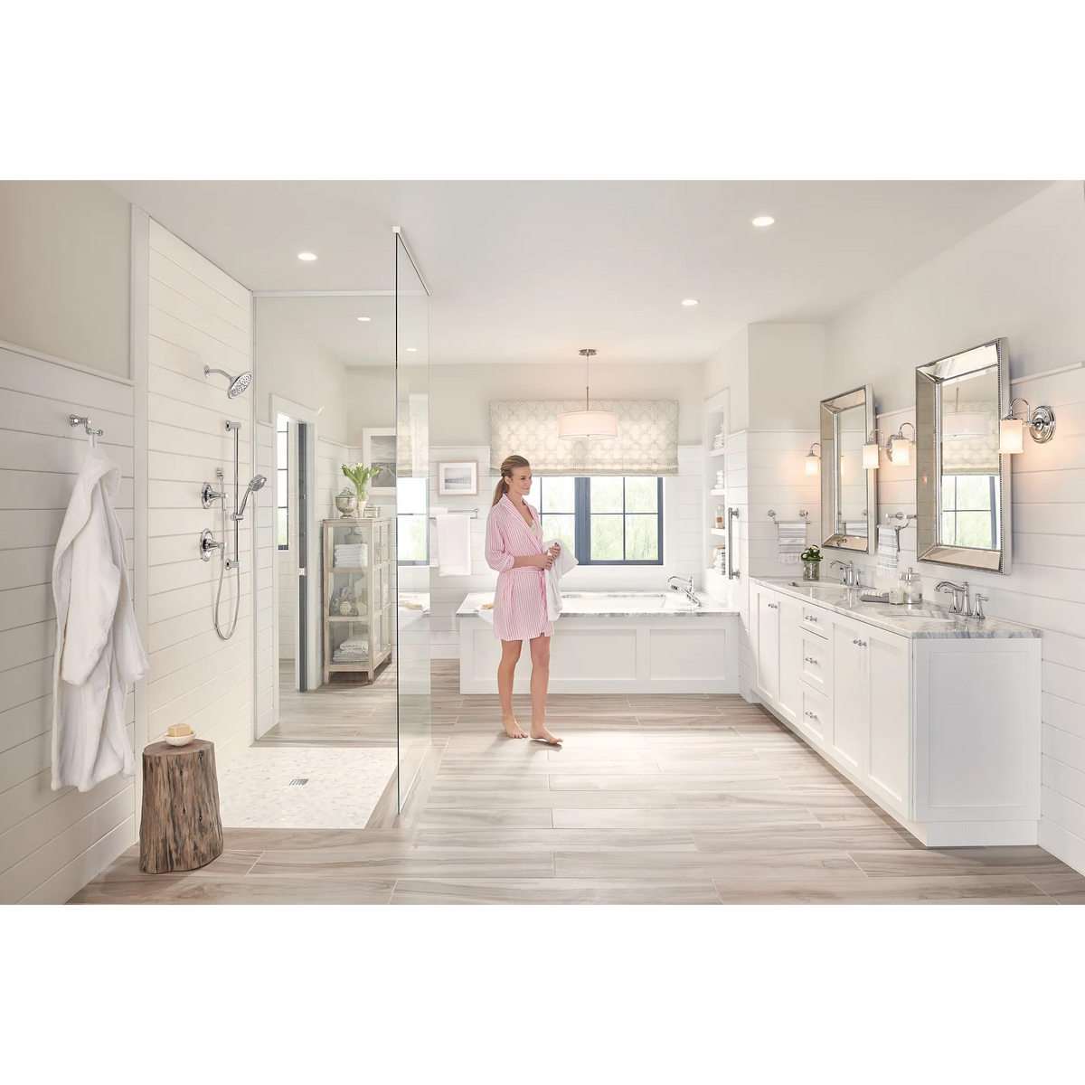 Moen Belfield Two-Handle Non-Diverter Roman Tub Faucet T9023 in Chrome (T9023) - view 4