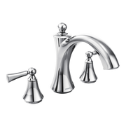 Moen Wynford Two-Handle Non-Diverter Roman Tub Faucet T653 in Chrome (T653)