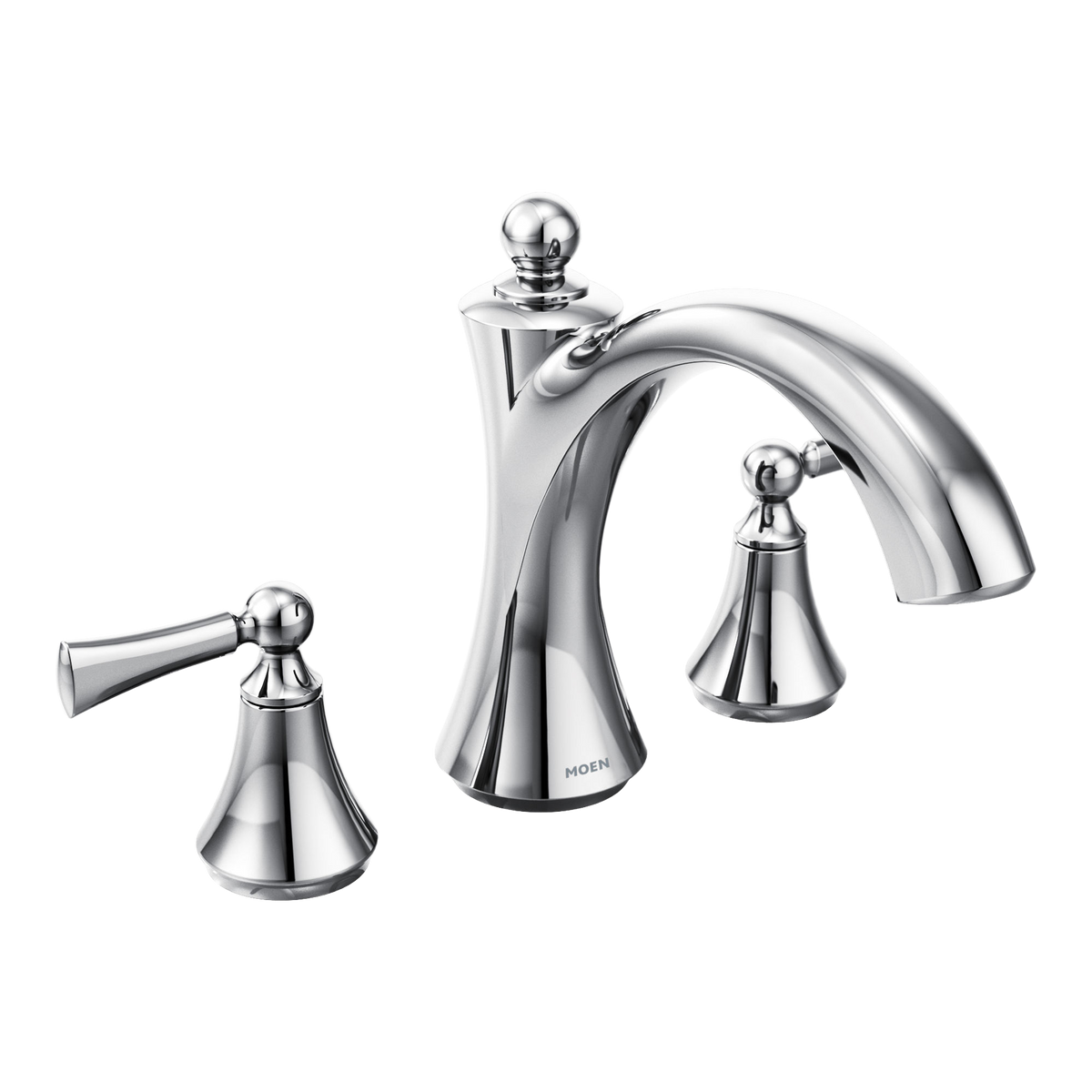 Moen Wynford Two-Handle Non-Diverter Roman Tub Faucet T653 in Chrome (T653)