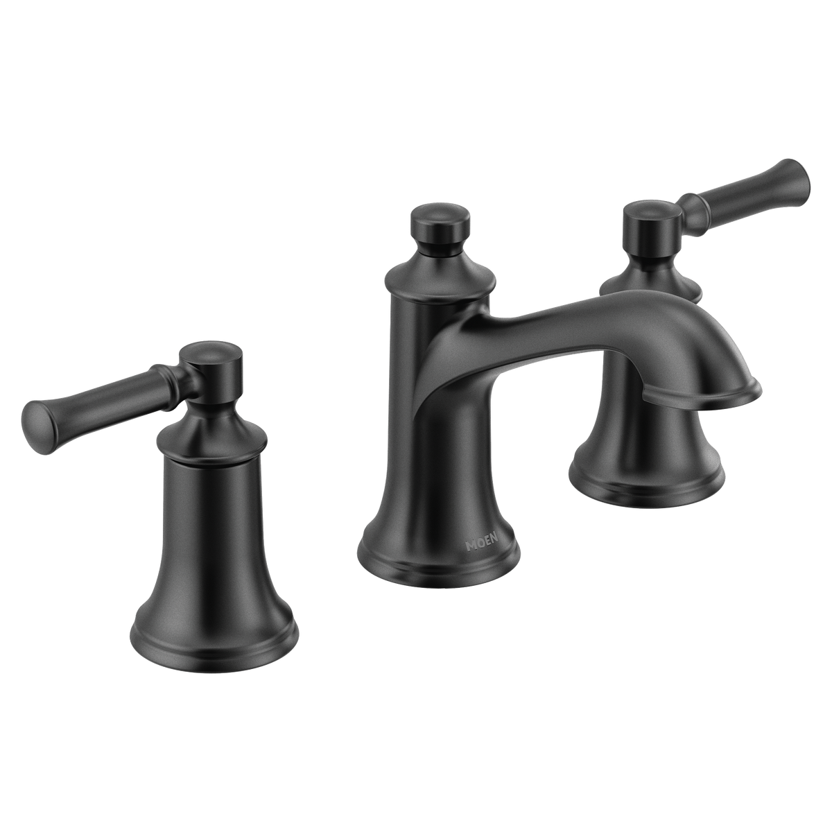 Moen Dartmoor Two-Handle High-Arc Bathroom Faucet TV6805 in Matte Black (TV6805BL)