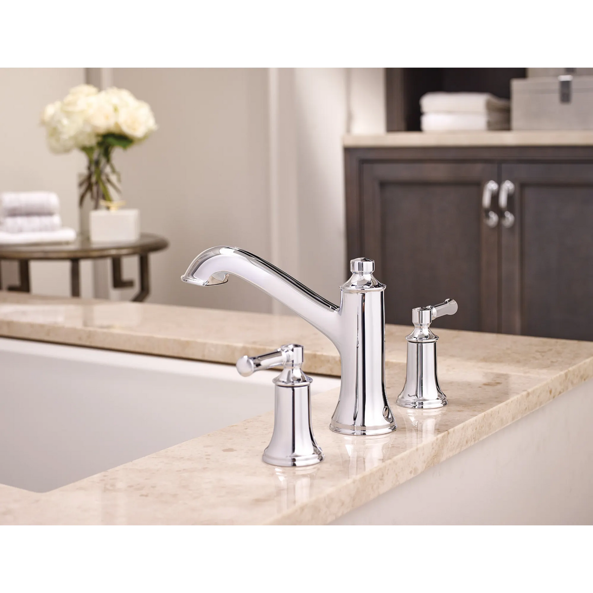 Moen Dartmoor Two-Handle High-Arc Roman Tub Faucet T683 in Oil Rubbed Bronze (T683ORB) - view 2