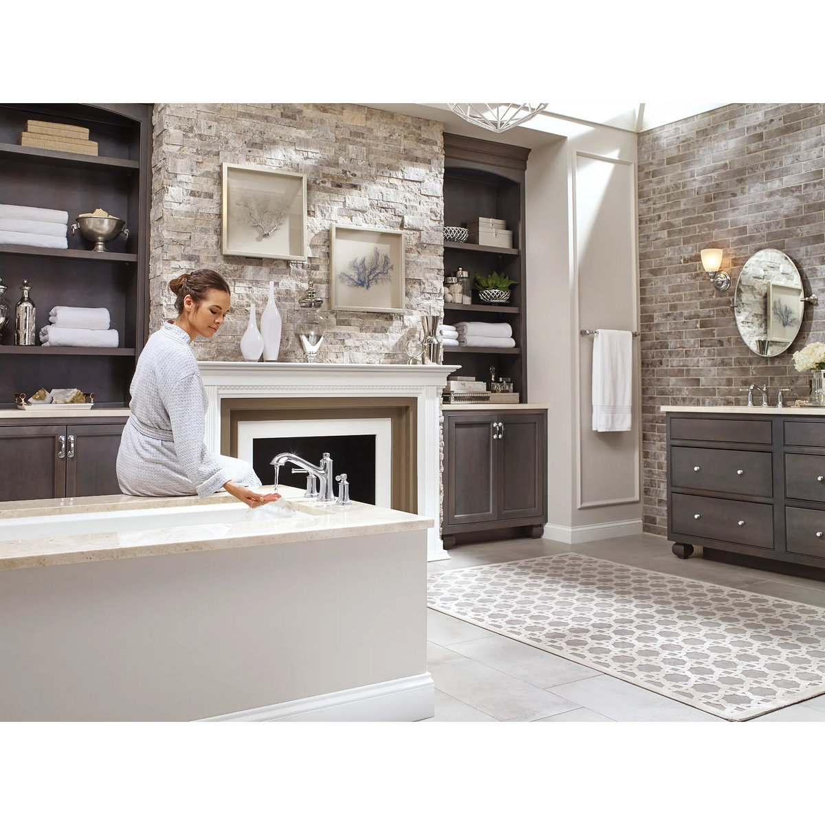 Moen Dartmoor Two-Handle High-Arc Roman Tub Faucet T683 in Chrome (T683) - view 2