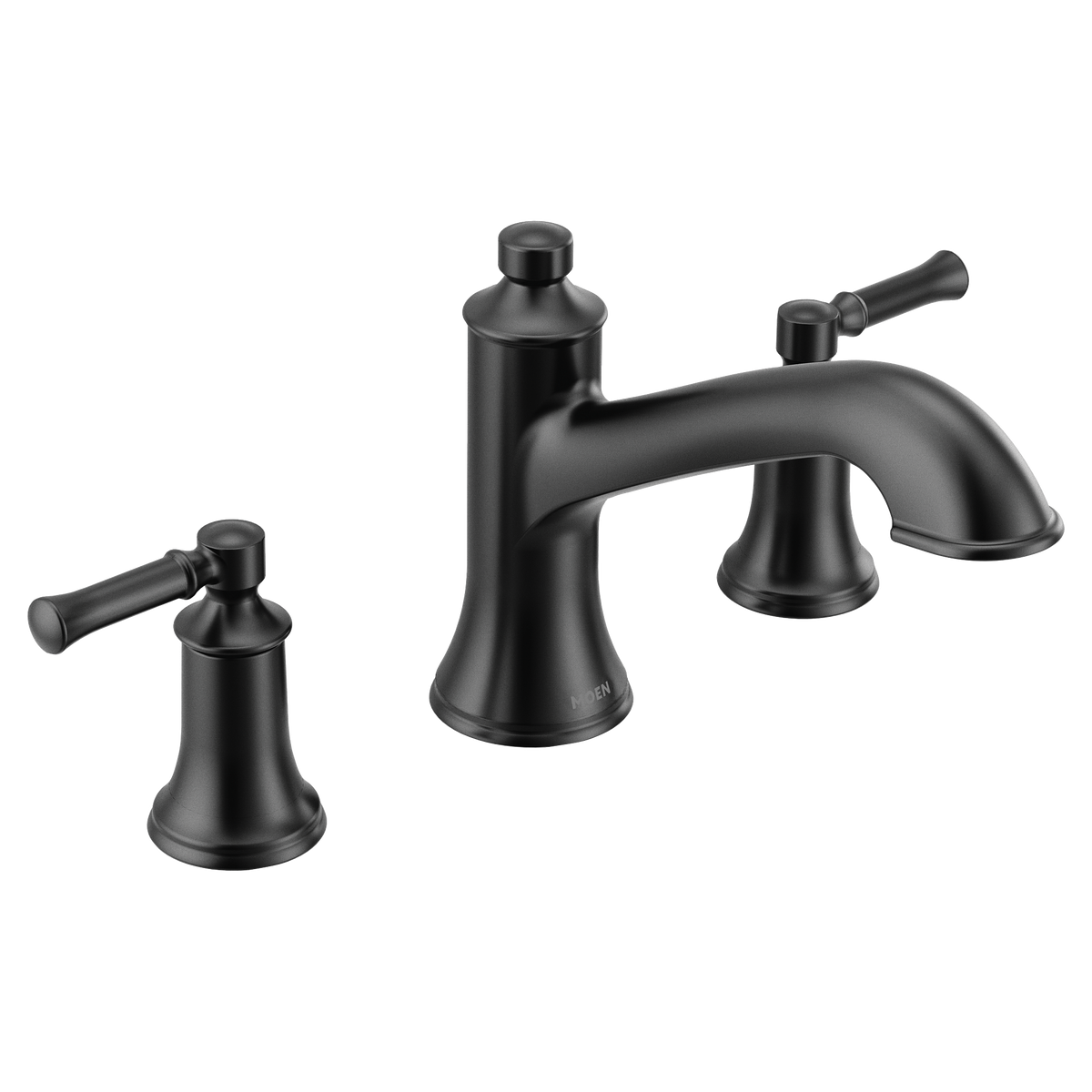 Moen Dartmoor Two-Handle High-Arc Roman Tub Faucet T683 in Matte Black (T683BL)