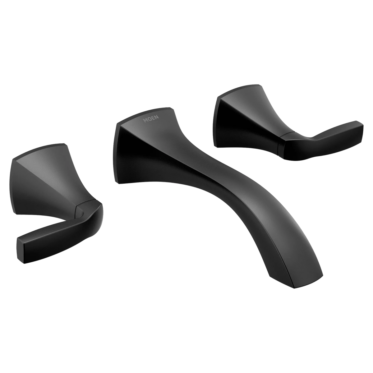 Moen Voss Two-Handle Wall Mount Bathroom Faucet T6906 in Matte Black (T6906BL) - view 3