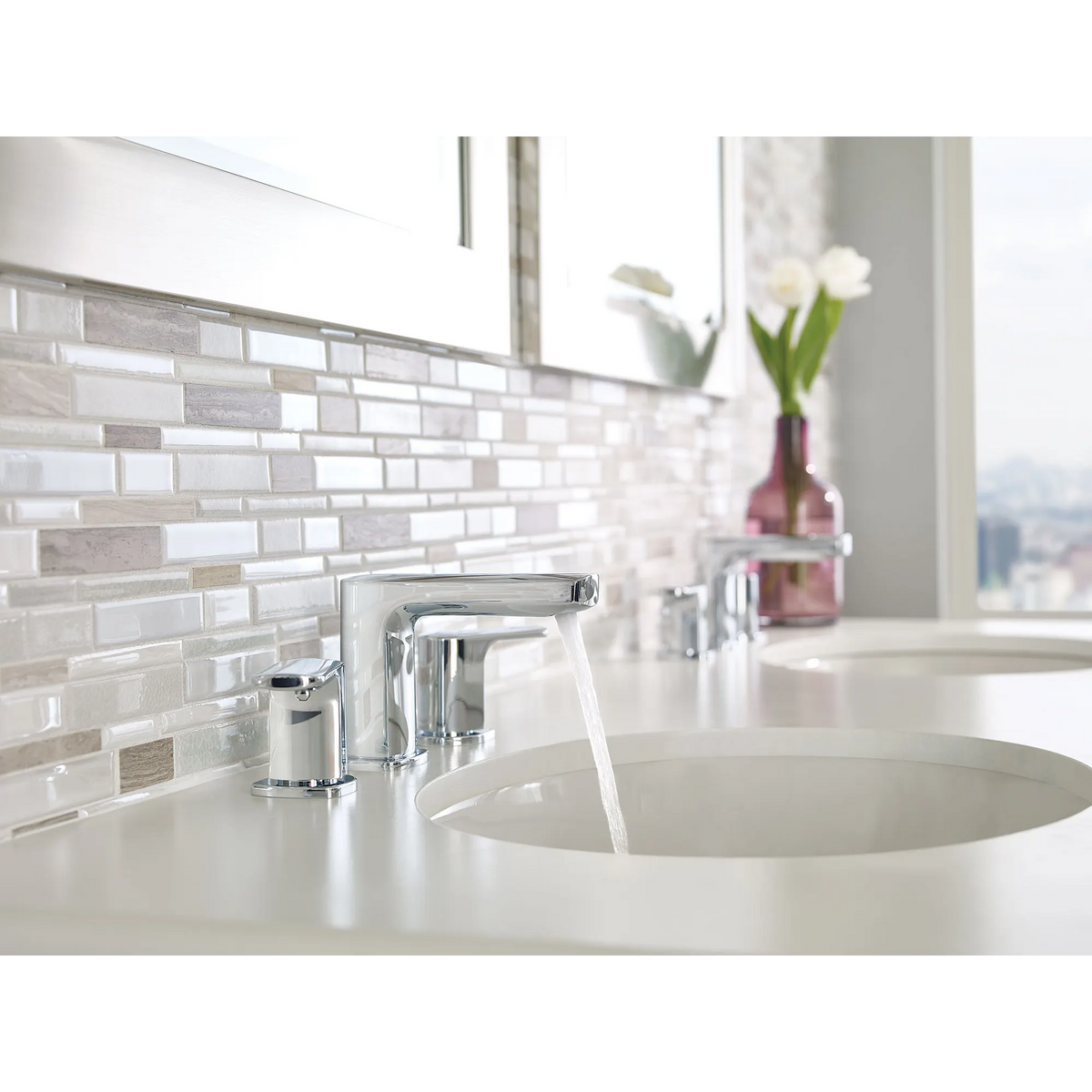 Moen Rizon Two-Handle Low-Arc Bathroom Faucet T6920 in Chrome (T6920) - view 4
