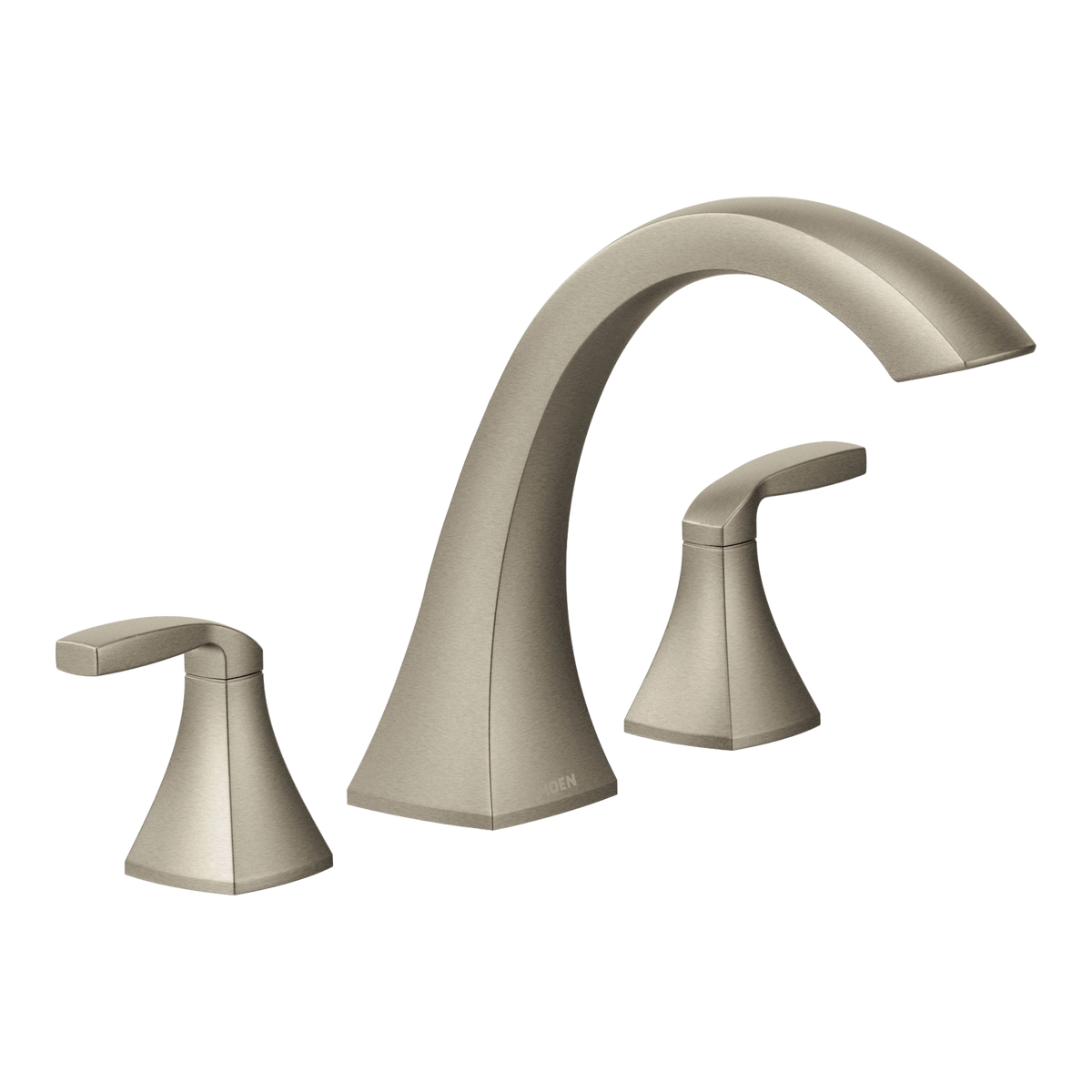 Moen Voss Two-Handle High-Arc Roman Tub Faucet T693 in Brushed Nickel (T693BN)