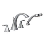 Moen Voss Two-Handle High-Arc Roman Tub Faucet With Hand Shower T694 in Chrome (T694)