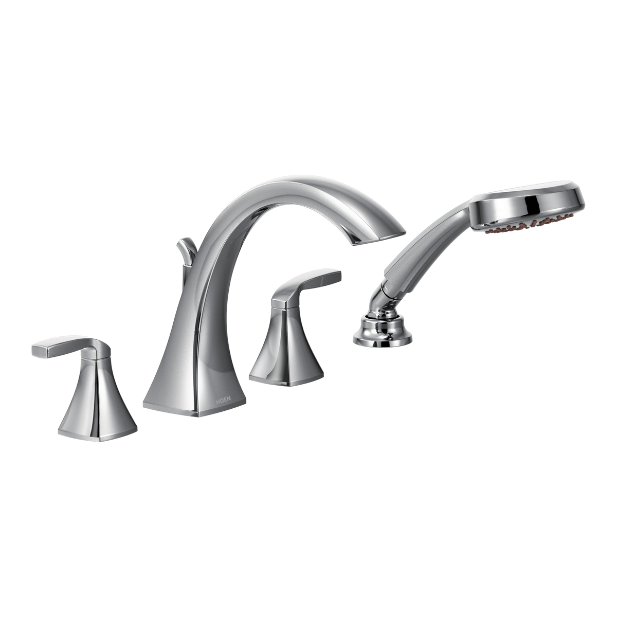 Moen Voss Two-Handle High-Arc Roman Tub Faucet With Hand Shower T694 in Chrome (T694)