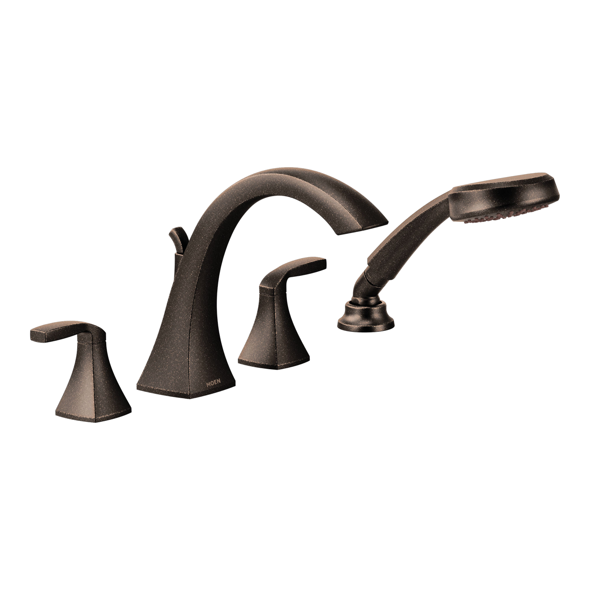 Moen Voss Two-Handle High-Arc Roman Tub Faucet With Hand Shower T694 in Oil Rubbed Bronze (T694ORB)