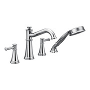 Moen Belfield Two-Handle Diverter Roman Tub Faucet With Hand Shower T9024 in Chrome (T9024)