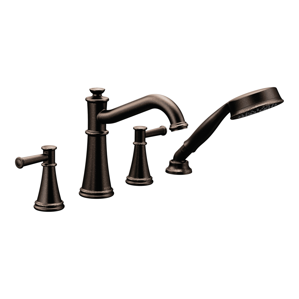 Moen Belfield Two-Handle Diverter Roman Tub Faucet With Hand Shower T9024 in Oil Rubbed Bronze (T9024ORB)