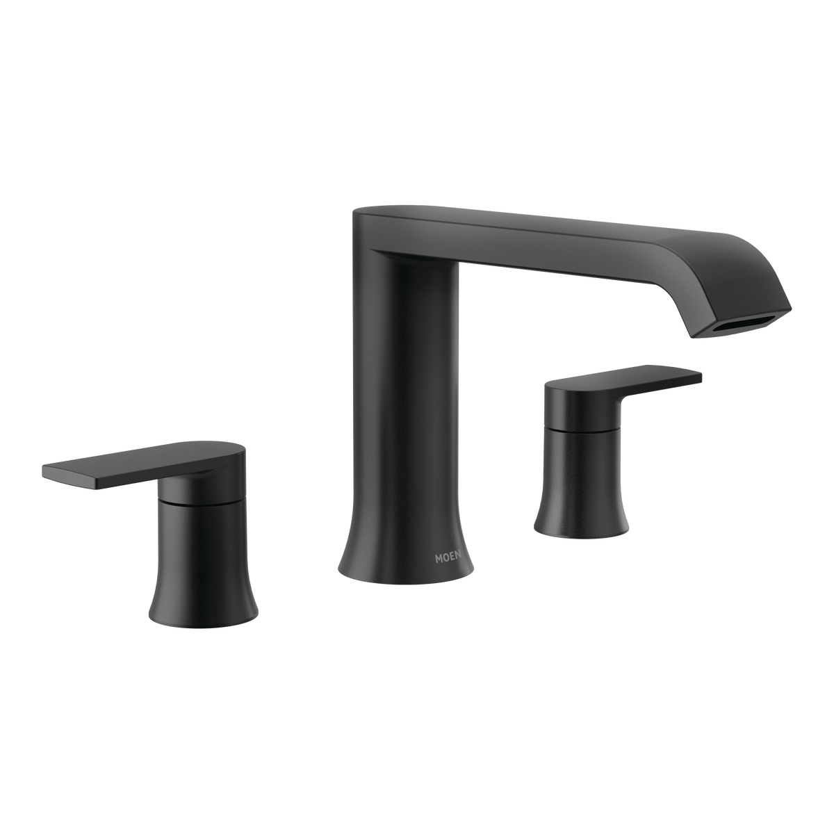 Moen Genta LX Two-Handle Low-Arc Roman Tub Faucet T908 in Matte Black (T908BL)
