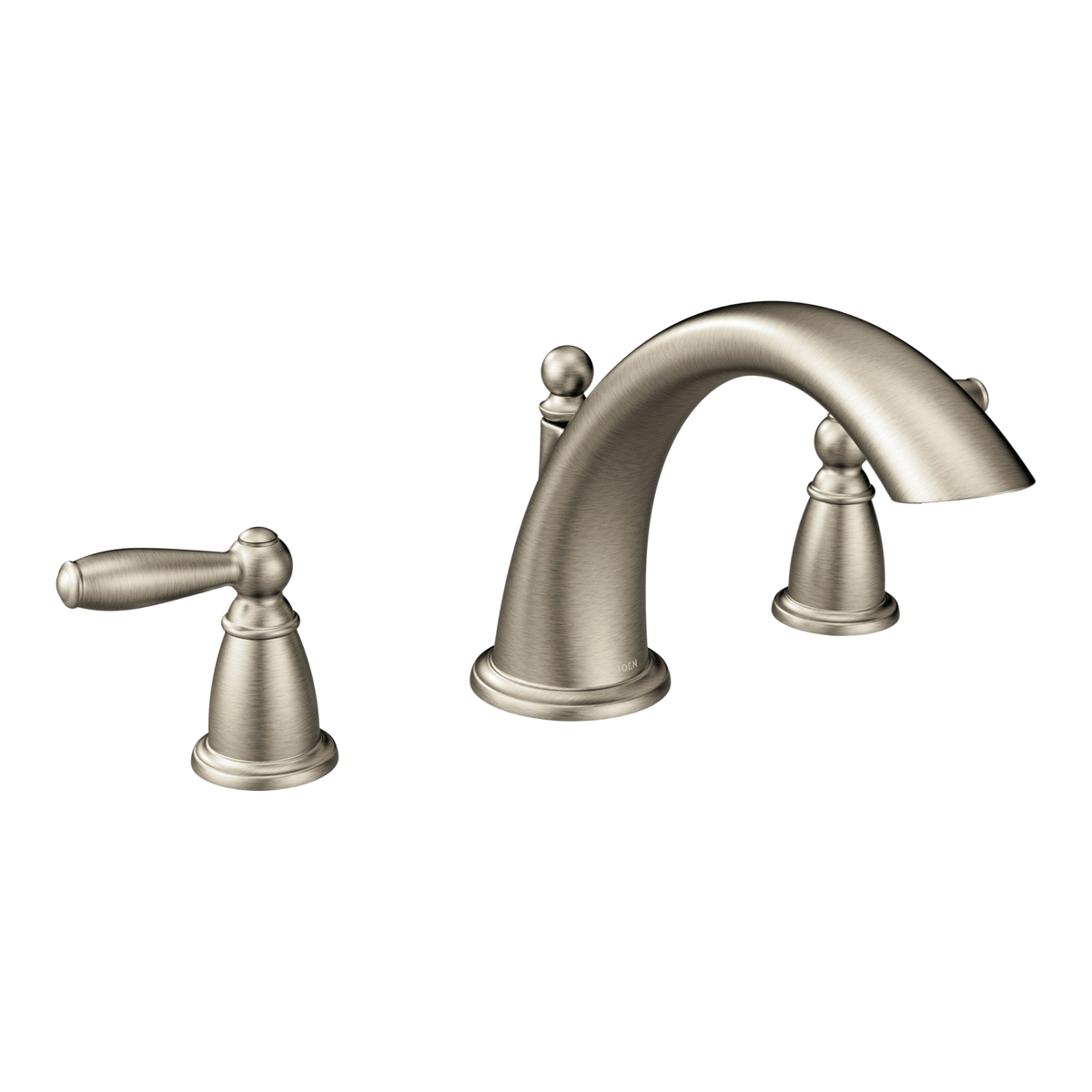 Moen Brantford Two-Handle Low-Arc Roman Tub Faucet T933 in Brushed Nickel (T933BN)