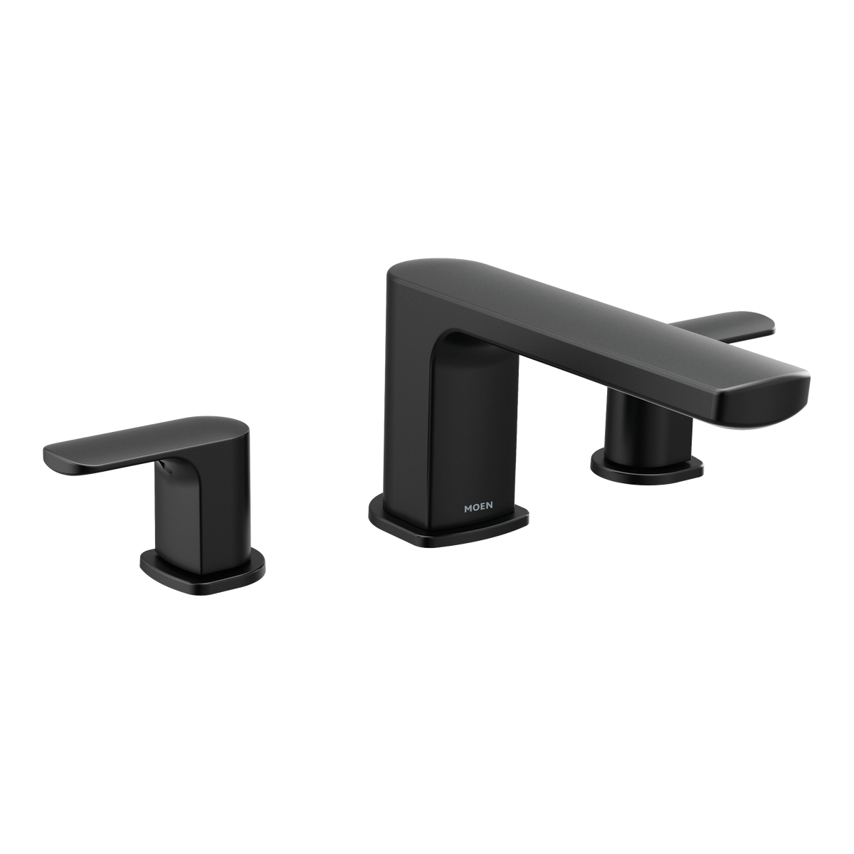 Moen Rizon Two-Handle Low-Arc Roman Tub Faucet T935 in Matte Black (T935BL)
