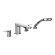 Moen Rizon Two-Handle Low-Arc Roman Tub Faucet With Hand Shower T936 in Chrome (T936)