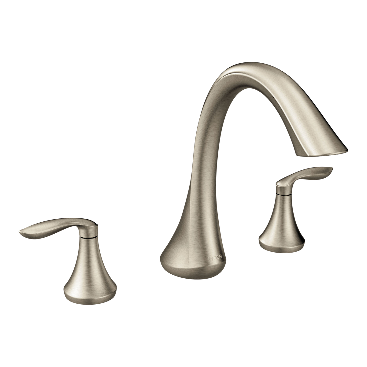 Moen Eva Two-Handle High-Arc Roman Tub Faucet T943 in Brushed Nickel (T943BN)