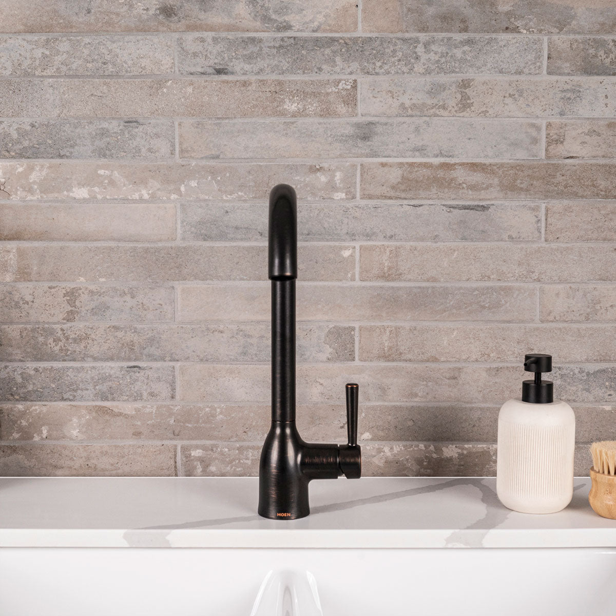 MSI Brickstone Taupe Brick 2 x 18 Matte Porcelain tile (NCAPTAUBRI2X18) – MSI room scene