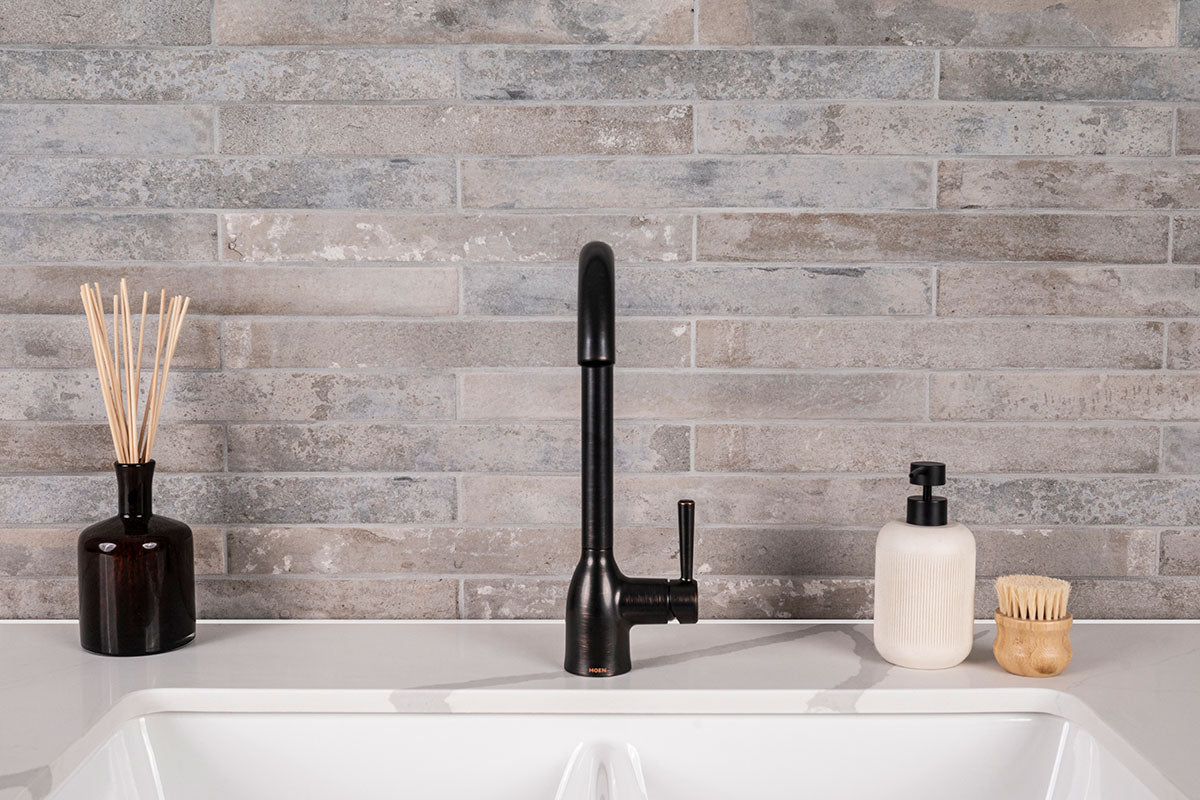 MSI Brickstone Taupe Brick 2 x 18 Matte Porcelain tile (NCAPTAUBRI2X18) – MSI room scene