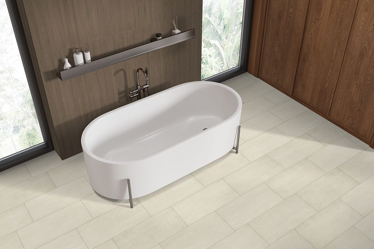 MSI Urbanslat Tawny 16 x 48 Matte Ceramic tile (NURBSLATAW1648) – MSI room scene (bathroom)