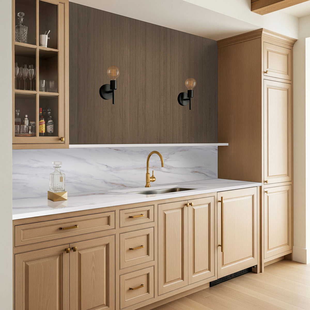 MSI Urbanslat Tawny 16 x 48 Matte Ceramic tile (NURBSLATAW1648) – MSI room scene (kitchen)