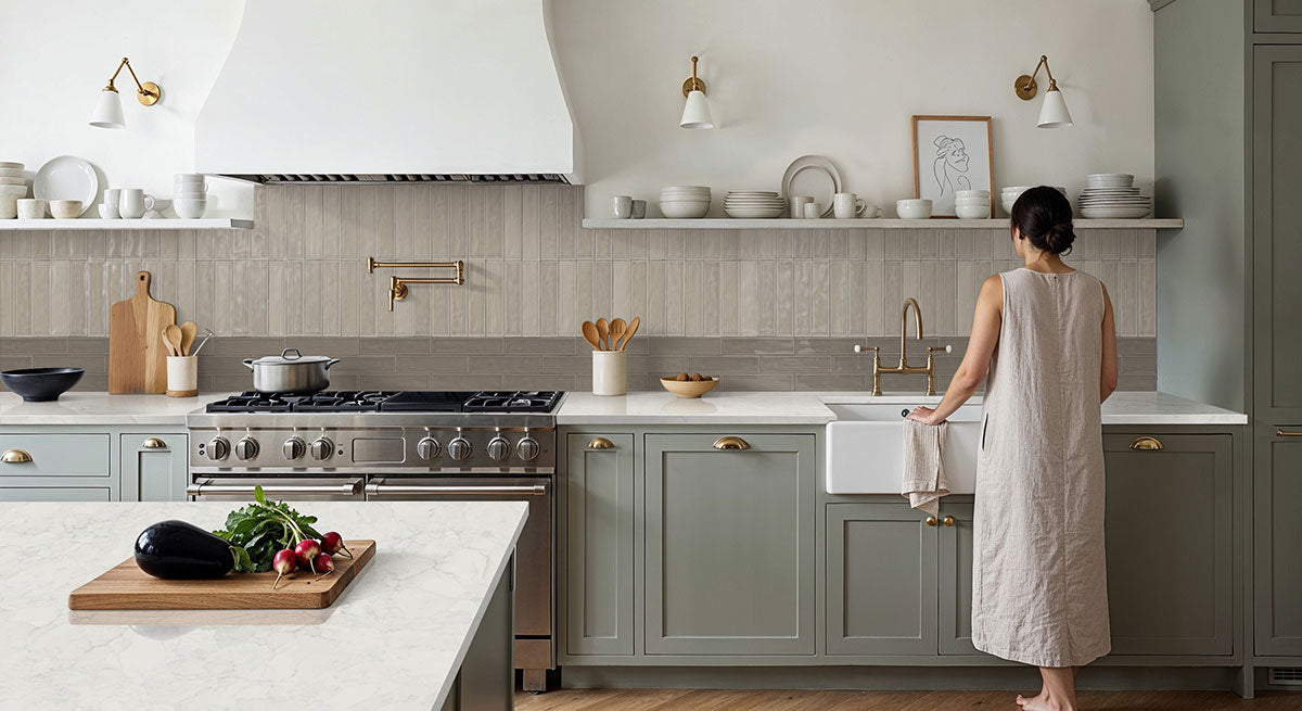 MSI Terranello Dune 4 x 4 Glossy Ceramic tile (NTERDUN4X4G) – MSI room scene (kitchen)