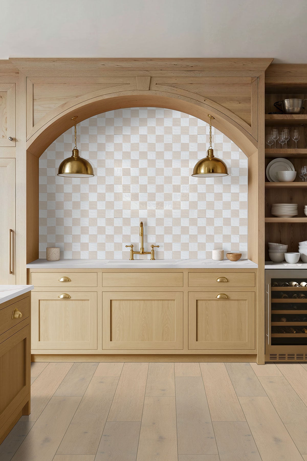 MSI Terranello Ivory 4 x 4 Glossy Ceramic tile (NTERIVO4X4G) – MSI room scene (kitchen)