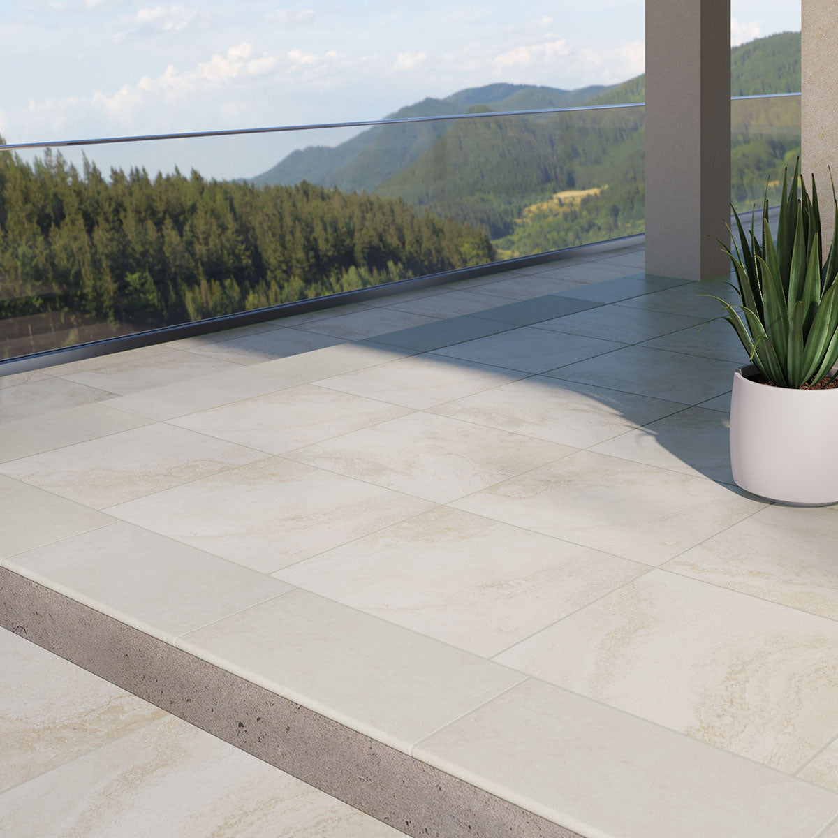 MSI Living Style Travertino 18 x 36 Matte Porcelain tile (NLIVSTYTRA1836) – MSI room scene