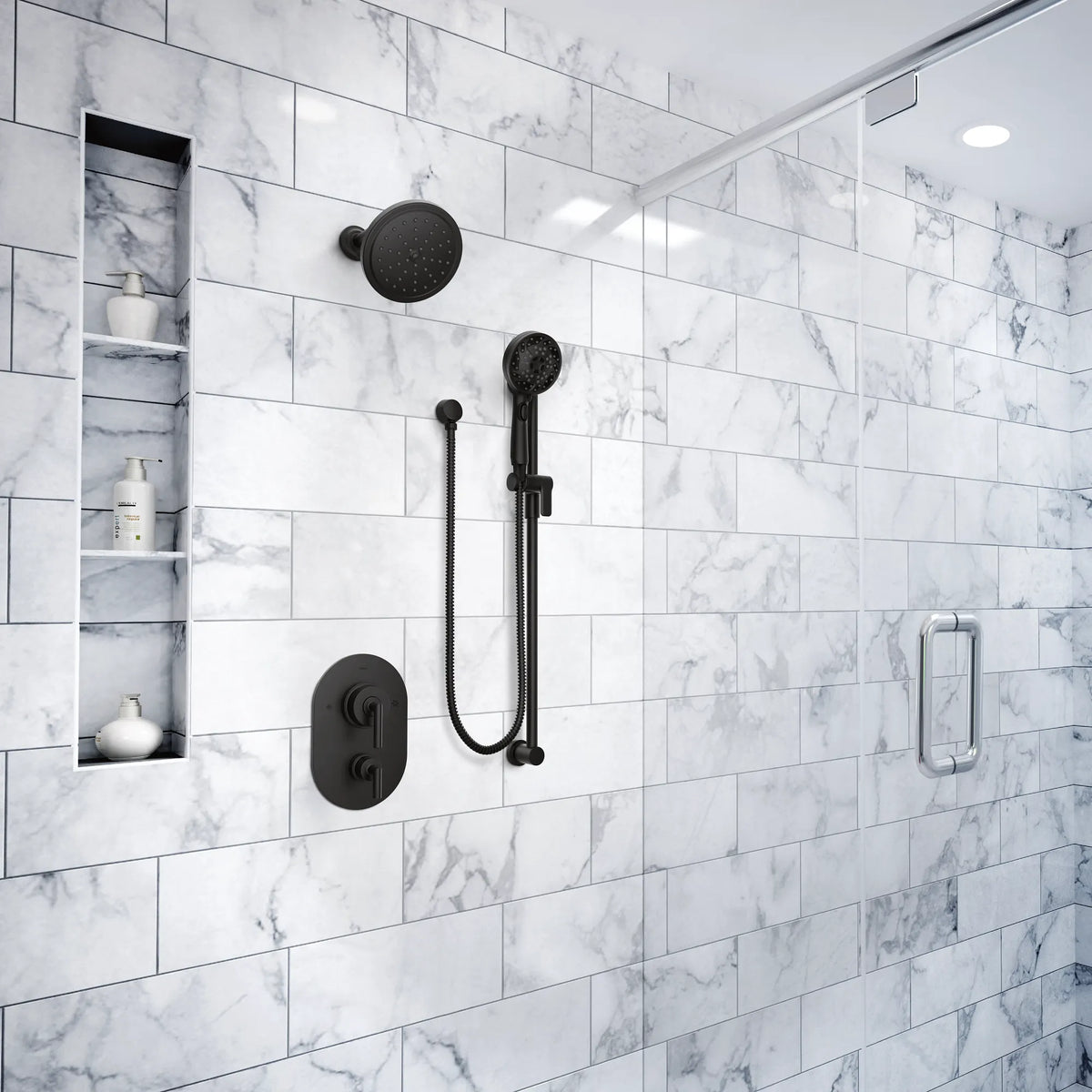 Moen Doux Posi-Temp with Diverter Valve Trim TS2200 in Matte Black (TS2200BL) - view 2