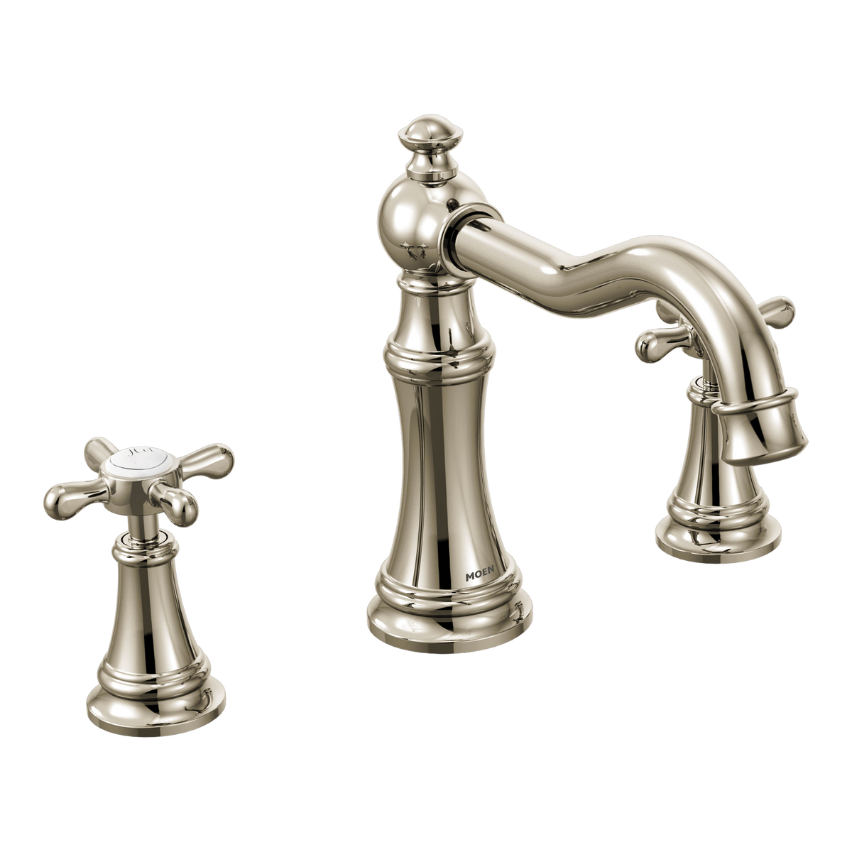 Moen Weymouth Two-Handle High-Arc Roman Tub Faucet TS22101 in Polished Nickel (TS22101NL)