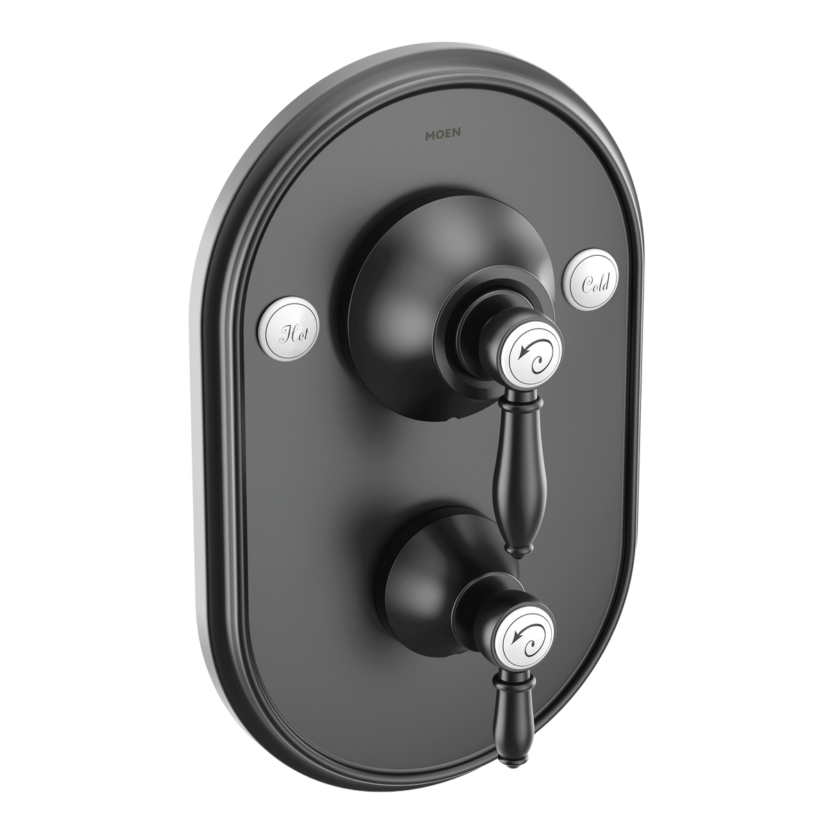 Moen Weymouth Posi-Temp with Diverter Tub/Shower Valve Only TS32100 in Matte Black (TS32100BL)