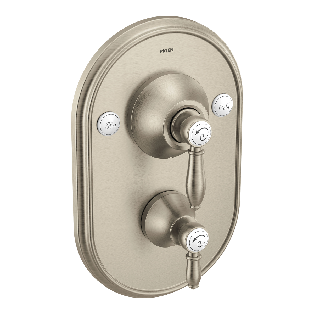 Moen Weymouth Posi-Temp with Diverter Tub/Shower Valve Only TS32100 in Brushed Nickel (TS32100BN)