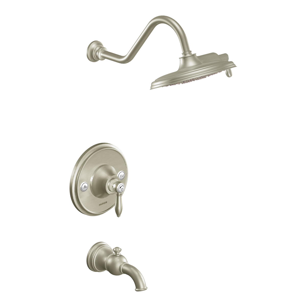 Moen Weymouth Posi-Temp Eco-Performance Tub/Shower TS32104EP in Brushed Nickel (TS32104EPBN)
